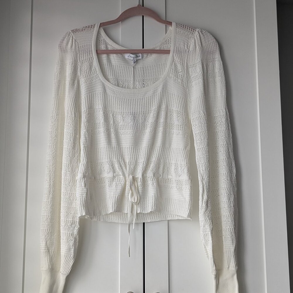 Emory Park White Crochet Top
